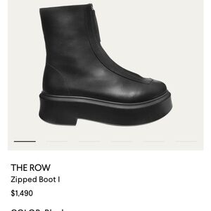 The Row Black Ankle Booties